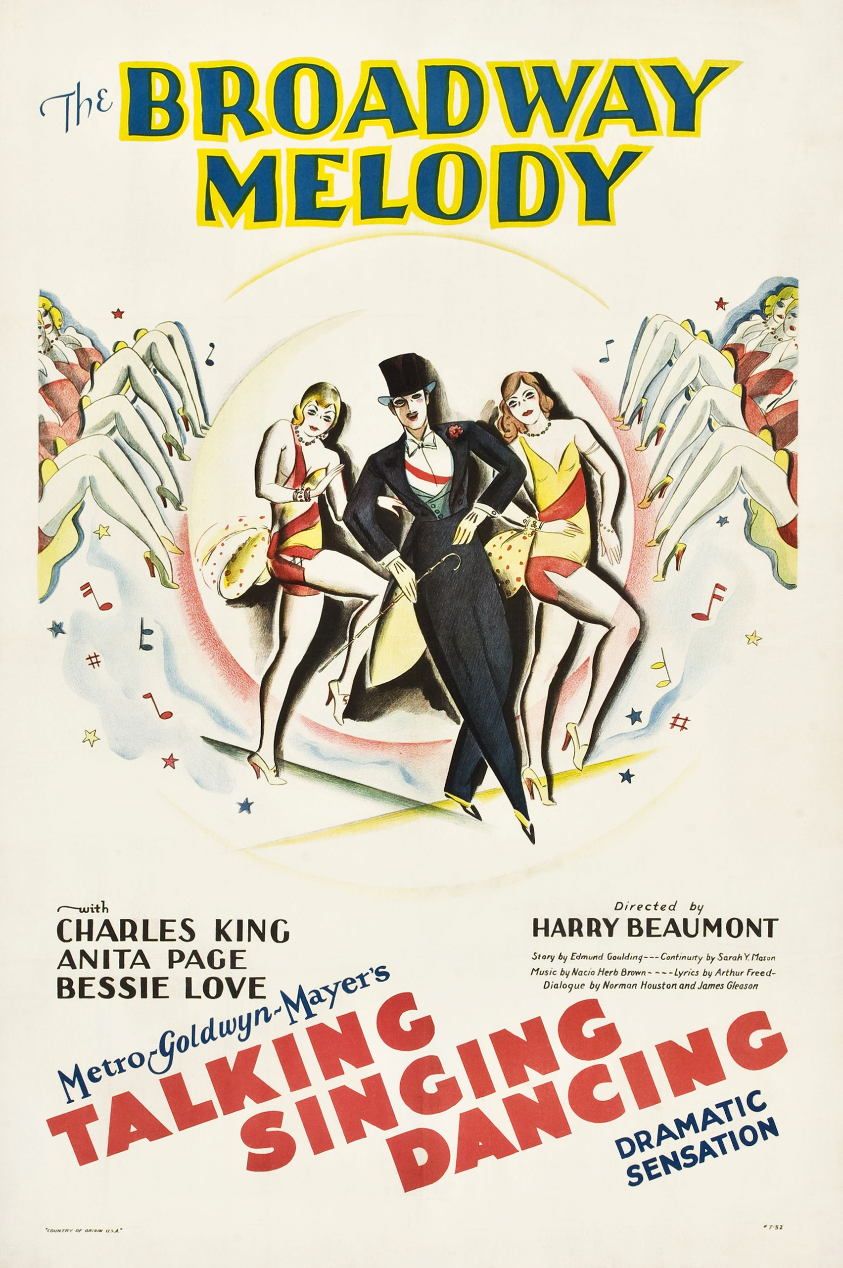 Original 1929 MGM movie poster for The Broadway Melody
